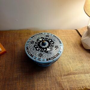 Blue and Black Decorative Bowl